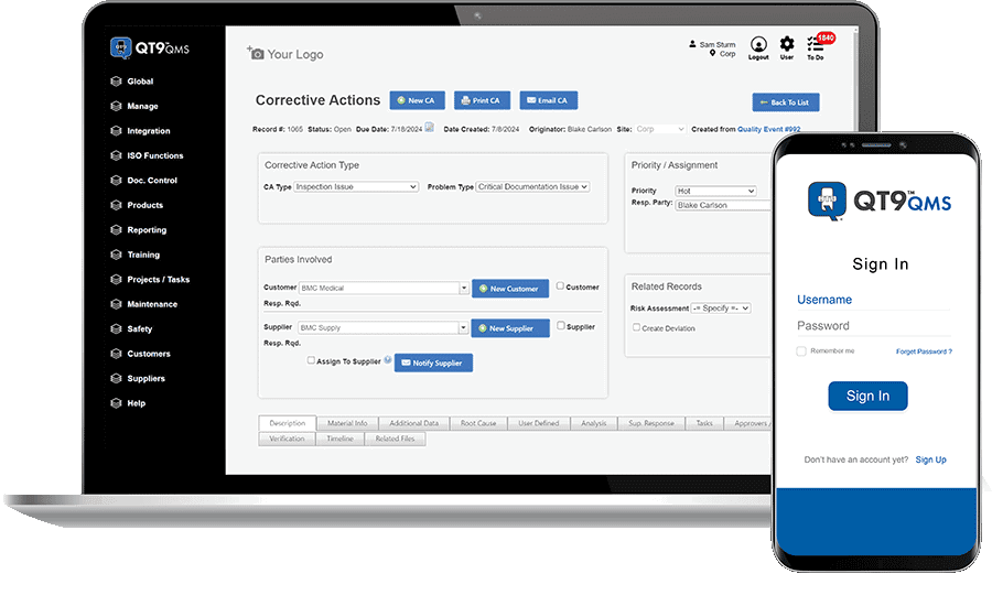 QT9 Software Highlights QT9 QMS: The Complete Solution for Automated Quality Management and Compliance in the Aerospace and Defense Industry
